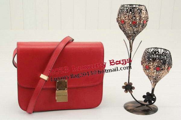 Celine Classic Box Small Flap Bag Smooth Leather 11042 Red Celine Classic Box Small Flap Bag Smooth Leather 11042 Red