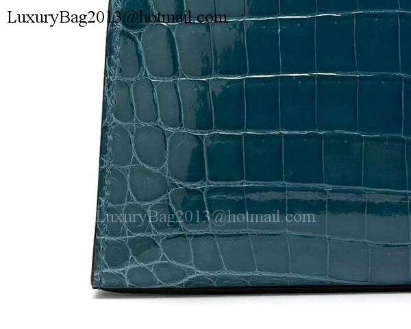 Hermes MINI Kelly 22cm Clutch Croco Leather KL22 Green Hermes MINI Kelly 22cm Clutch Croco Leather KL22 Green