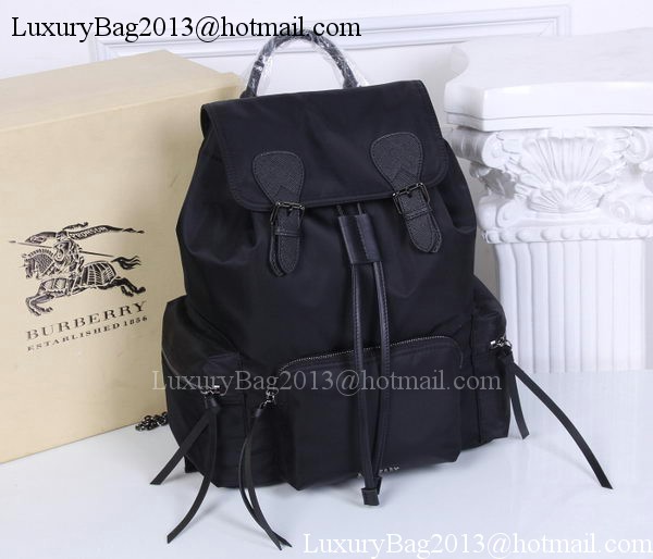 Burberry Large Backpack Fabric BU41048 Black Burberry Large Backpack Fabric BU41048 Black
