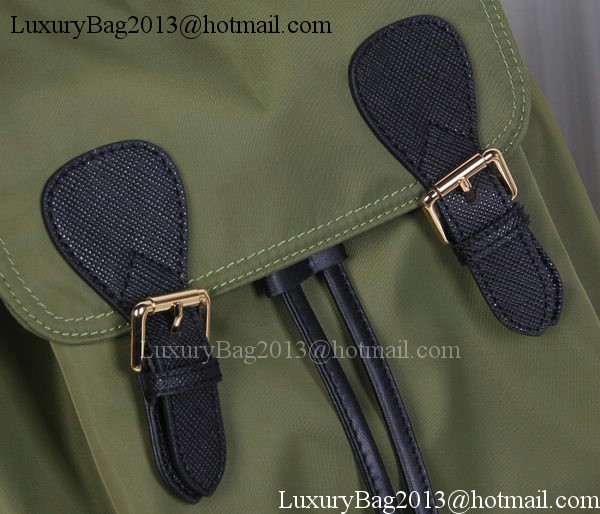 Burberry Large Backpack Fabric BU41048 Green Burberry Large Backpack Fabric BU41048 Green