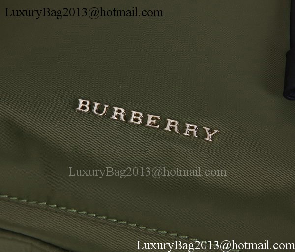 Burberry Large Backpack Fabric BU41048 Green Burberry Large Backpack Fabric BU41048 Green