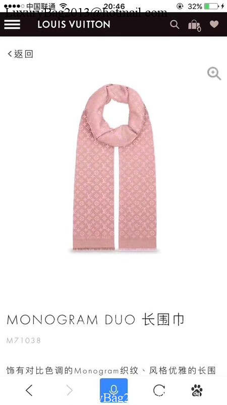 Louis Vuitton Scarf LV2845 Pink Louis Vuitton Scarf LV2845 Pink