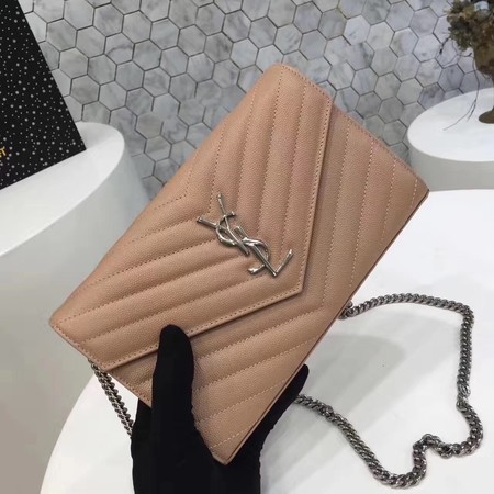 YSL WOC Classic Monogramme Flap Bag Cannage Pattern Y1003 Apricot YSL WOC Classic Monogramme Flap Bag Cannage Pattern Y1003 Apricot