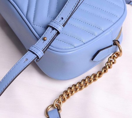 Gucci GG Marmont Small Shoulder Bag 447632 SkyBlue Gucci GG Marmont Small Shoulder Bag 447632 SkyBlue