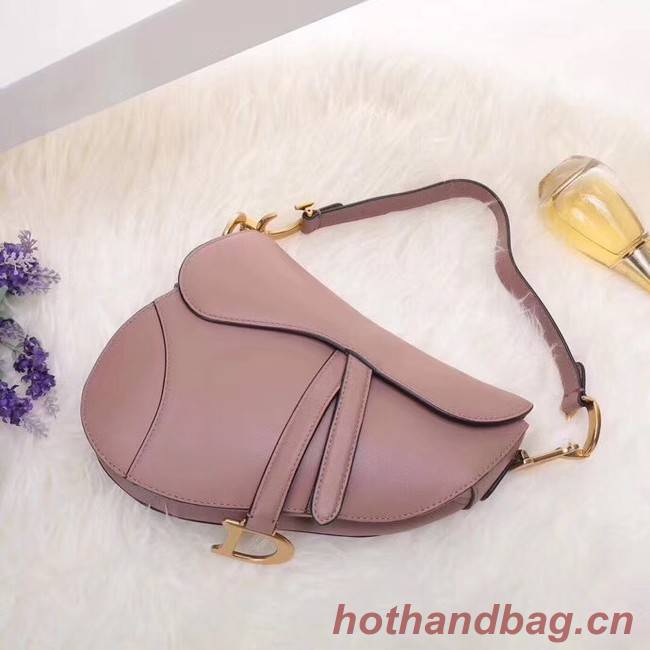 Dior MINI SADDLE BAG IN PINK CALFSKIN M0447 pink