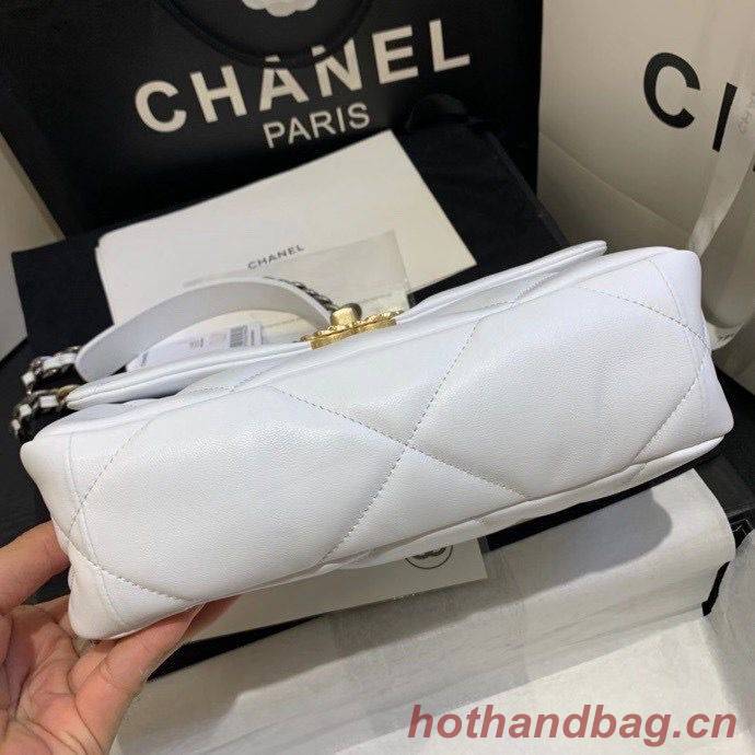 Chanel 19 flap bag AS1160 White Chanel 19 flap bag AS1160 White