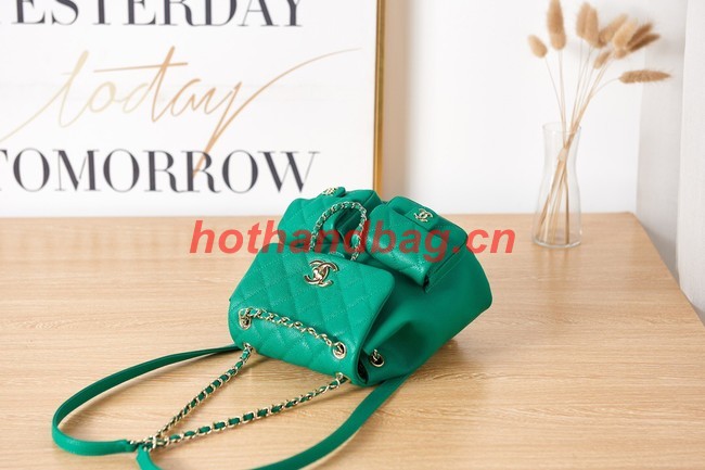 Chanel SMALL BACKPACK AS3860 green
