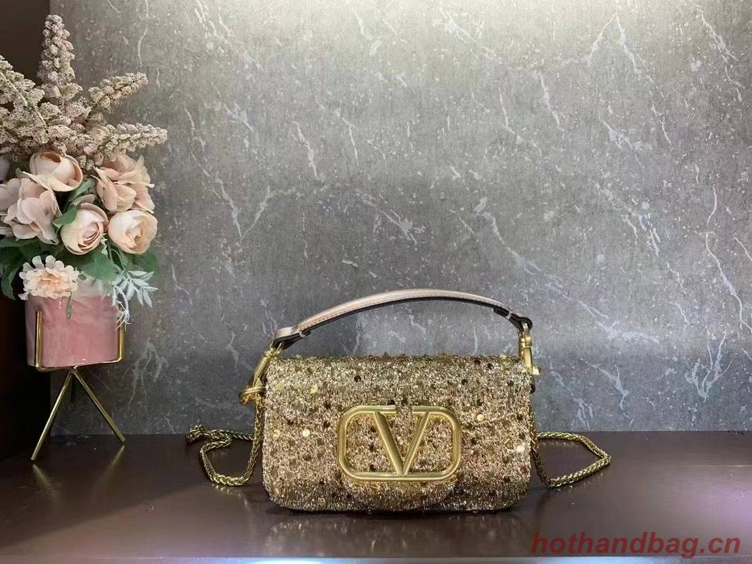 VALENTINO MINI LOCO Imitation crystal handbag K53M-8