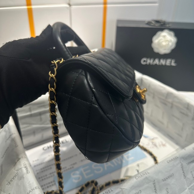 Chanel flap bag with top handle AS4569 Black