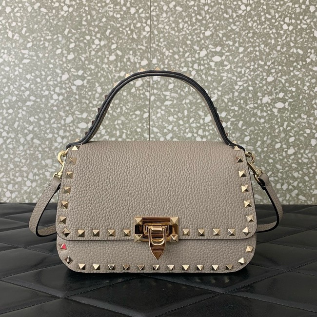 VALENTINO GARAVANI Loco Calf leather bag 0345 gray