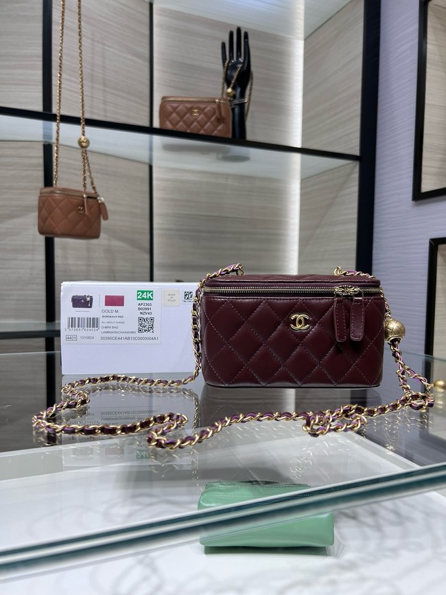 Chanel CLUTCH WITH CHAIN AP2303 Burgundy