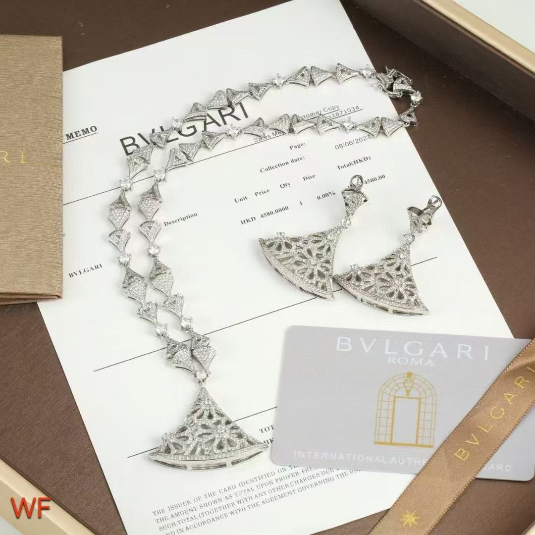 BVLGARI necklace&Earring BV80902 Silver BVLGARI necklace&Earring BV80902 Silver