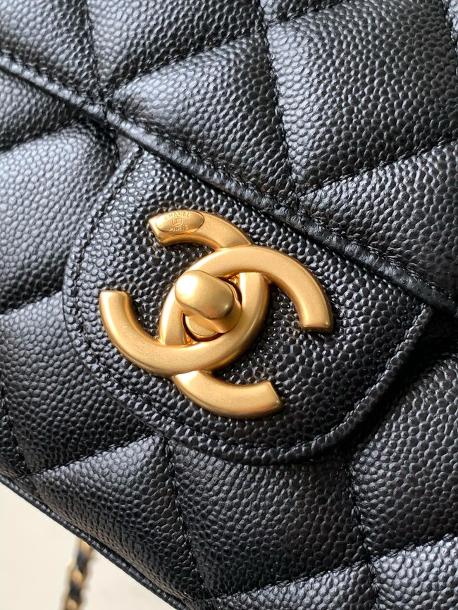 Chanel  Grained Calfskin Shoulder Bag AS5330 black