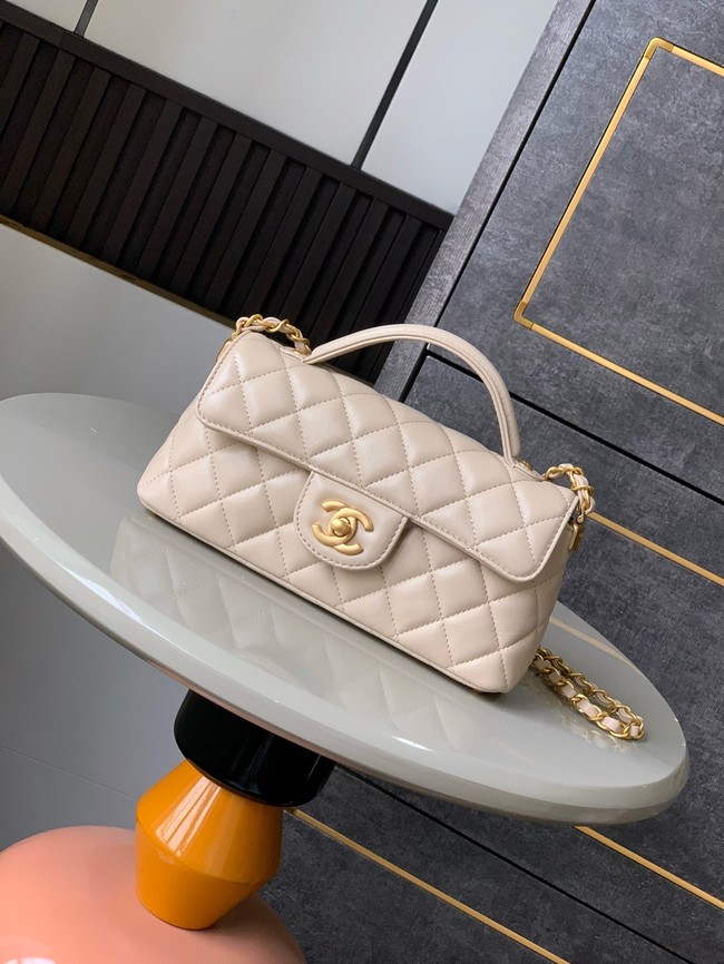 Chanel MINI FLAP BAG WITH TOP HANDLE AS5354 Cream
