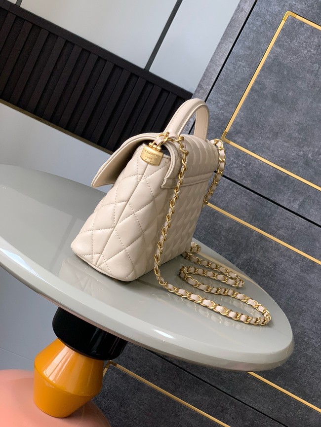 Chanel SMALL FLAP BAG WITH TOP HANDLE AS5356 Cream