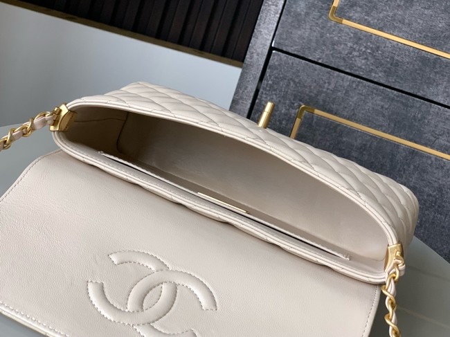 Chanel SMALL FLAP BAG WITH TOP HANDLE AS5356 Cream