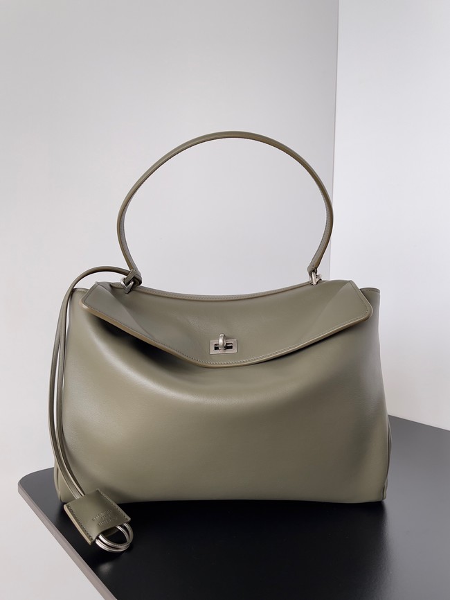 Balenciaga Rodeo Handbag smooth calfskin 795457 Dark green