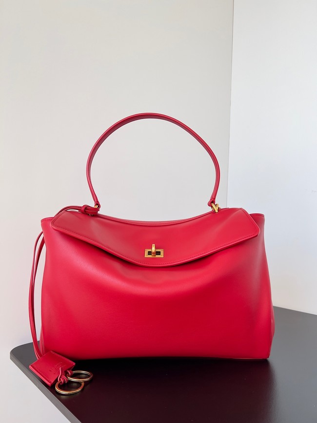 Balenciaga Rodeo Handbag smooth calfskin 795457 red