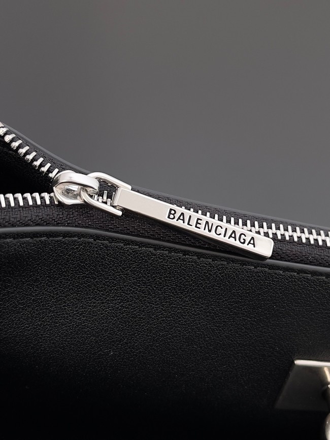 Balenciaga Rodeo Mini Handbag smooth calfskin 795455 black&Silver
