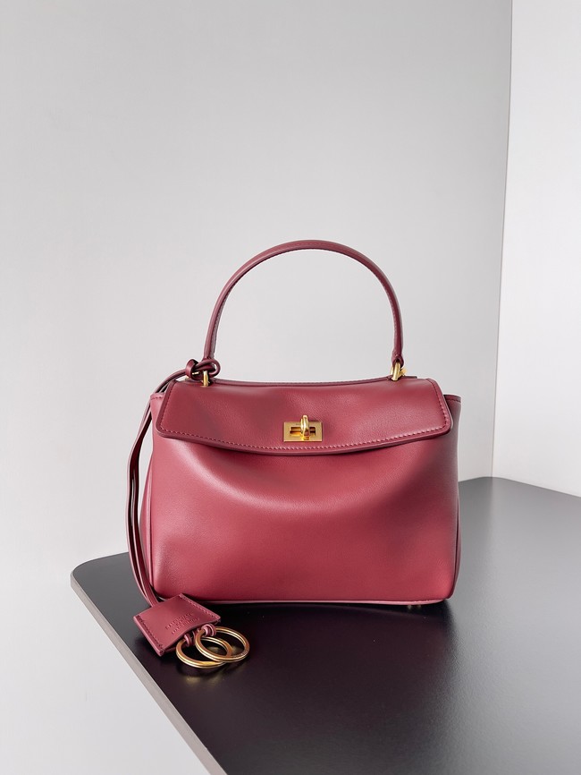 Balenciaga Rodeo Mini Handbag smooth calfskin 795456 Burgundy