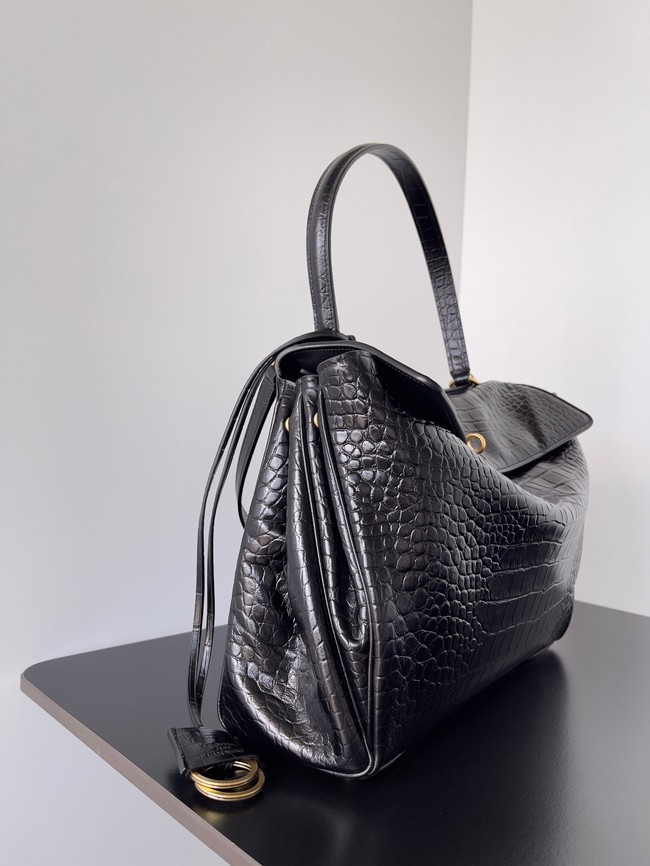 Balenciaga Rodeo Handbag Large crocodile skin 795458 black