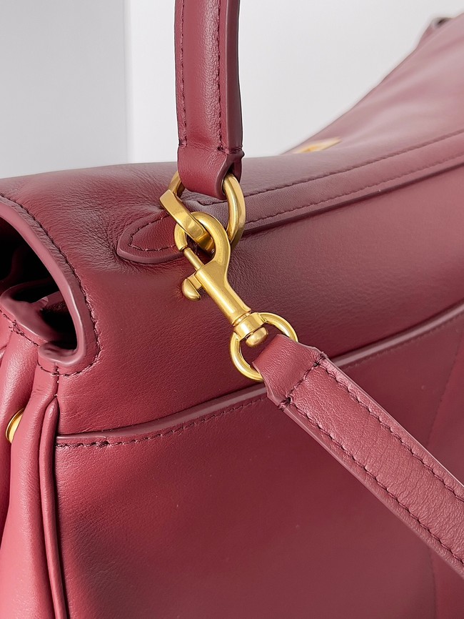 Balenciaga Rodeo Handbag Large smooth calfskin 795458 Burgundy