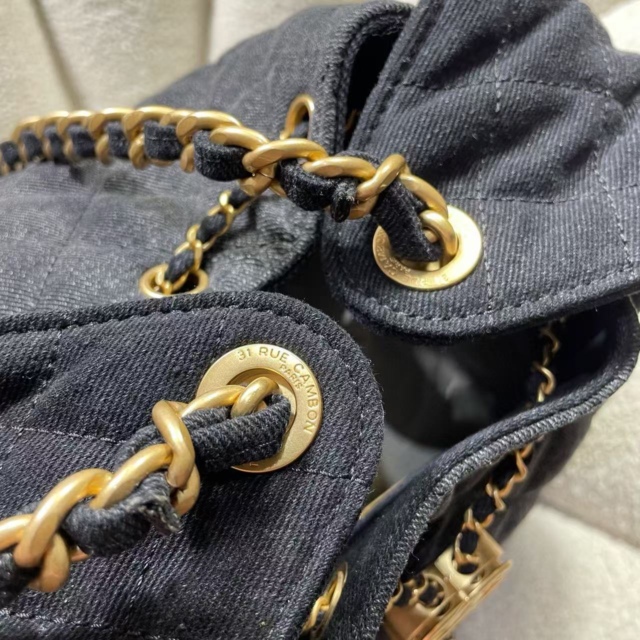 Chanel Denim HOBO BAG AS5311 black