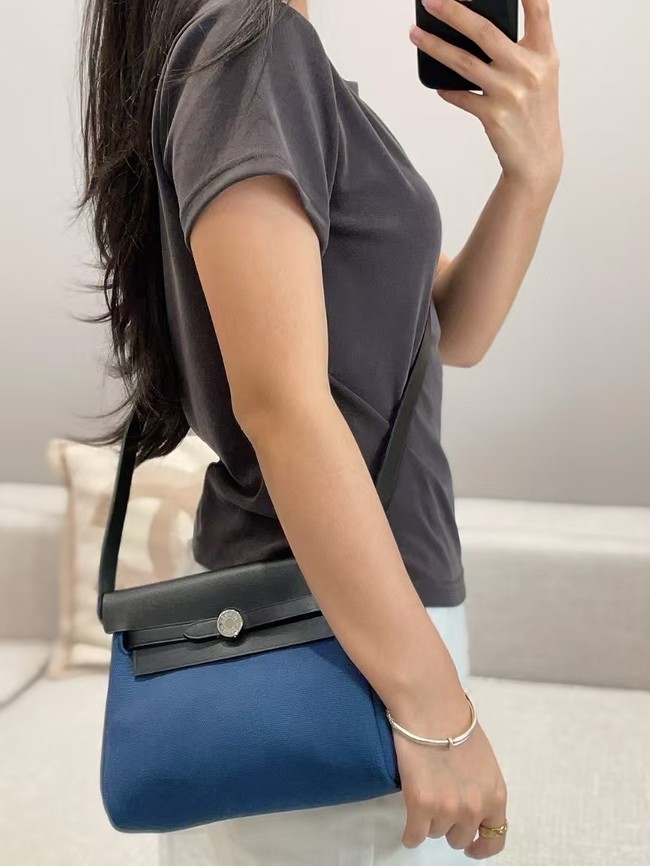 Hermes mini Herbag 20CM Original Canvas Leather & Calfskin 48888-1
