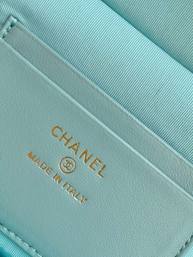Chanel CLUTCH WITH CHAIN AP4531 Lake blue
