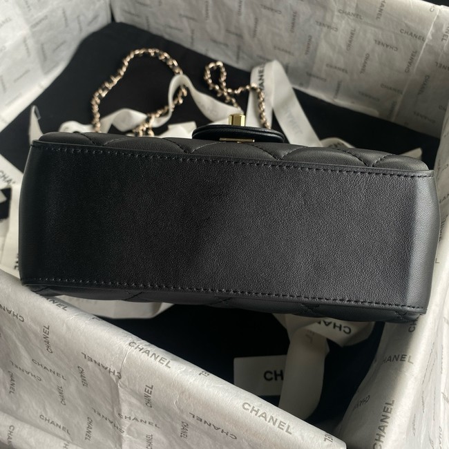 Chanel SMALL FLAP BAG WITH TOP HANDLE AS5111 black