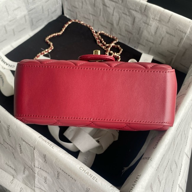 Chanel SMALL FLAP BAG WITH TOP HANDLE AS5111 red