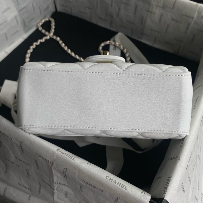 Chanel SMALL FLAP BAG WITH TOP HANDLE AS5111 white