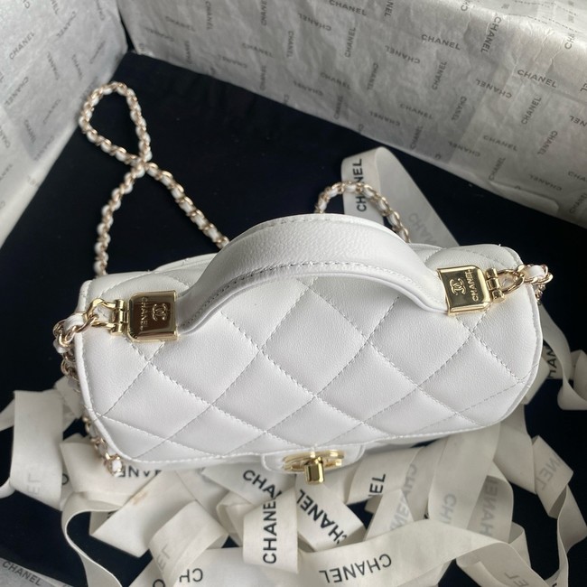 Chanel SMALL FLAP BAG WITH TOP HANDLE AS5111 white