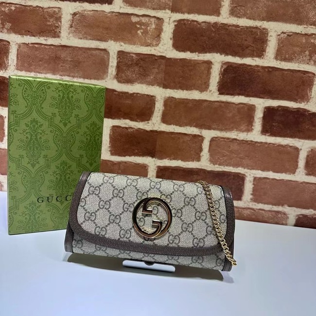 GUCCI BLONDIE WALLET ON CHAIN 725215 Brown