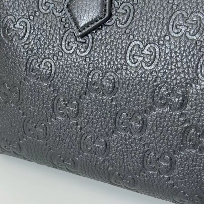GUCCI GG EMBLEM MEDIUM BOSTON BAG 815255 black