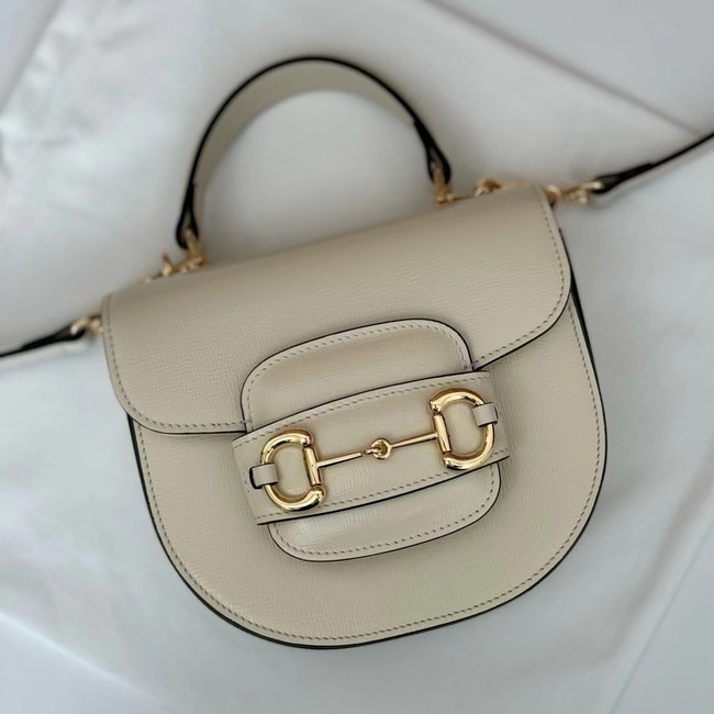 GUCCI HORSEBIT 1955 MINI TOP HANDLE BAG 781387 white