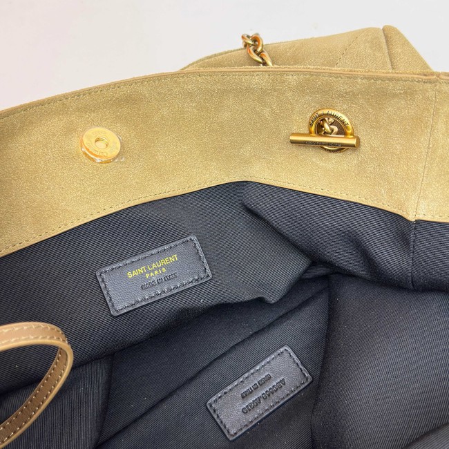 SAINT LAURENT JAMIE SHOPPING IN SUEDE 809824 GOLDEN LEAF