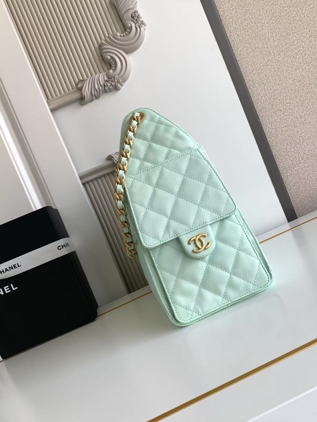 CHANEL 25 SMALL HANDBAG AS5293 Light Green
