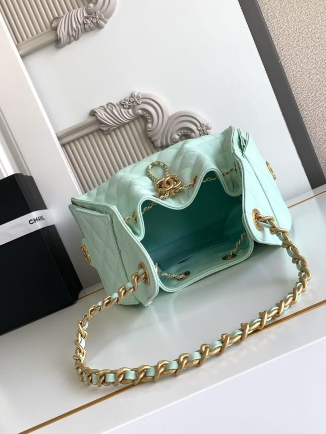 CHANEL 25 SMALL HANDBAG AS5293 Light Green