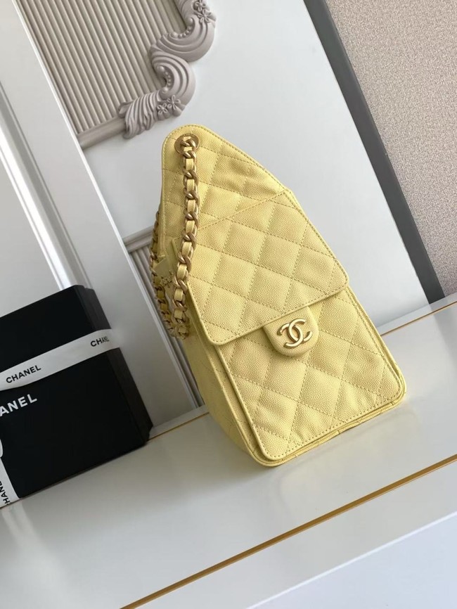 CHANEL 25 SMALL HANDBAG AS5293 Light Yellow
