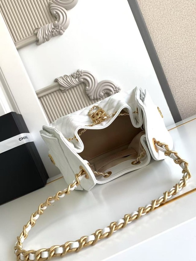 CHANEL 25 SMALL HANDBAG AS5293 White