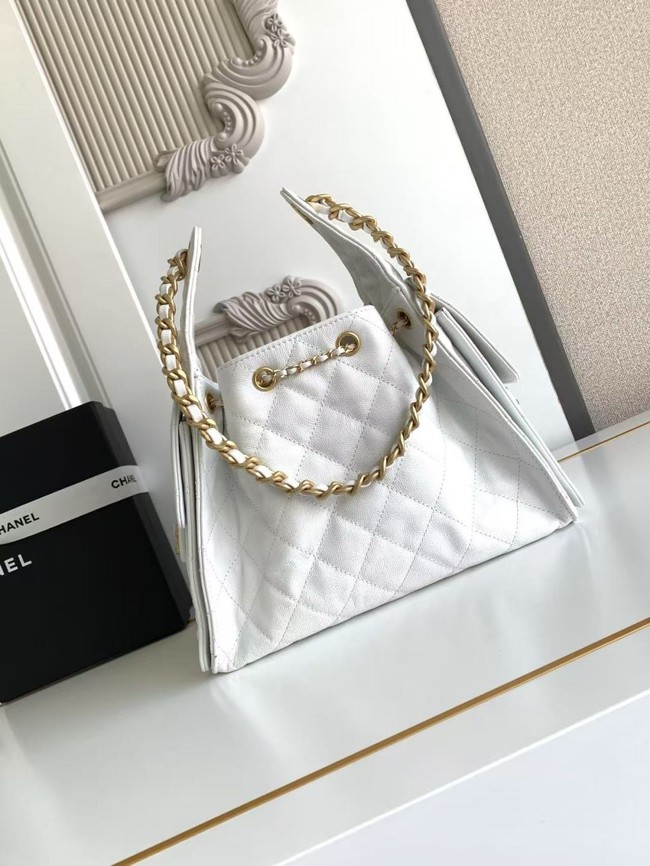 CHANEL 25 SMALL HANDBAG AS5293 White