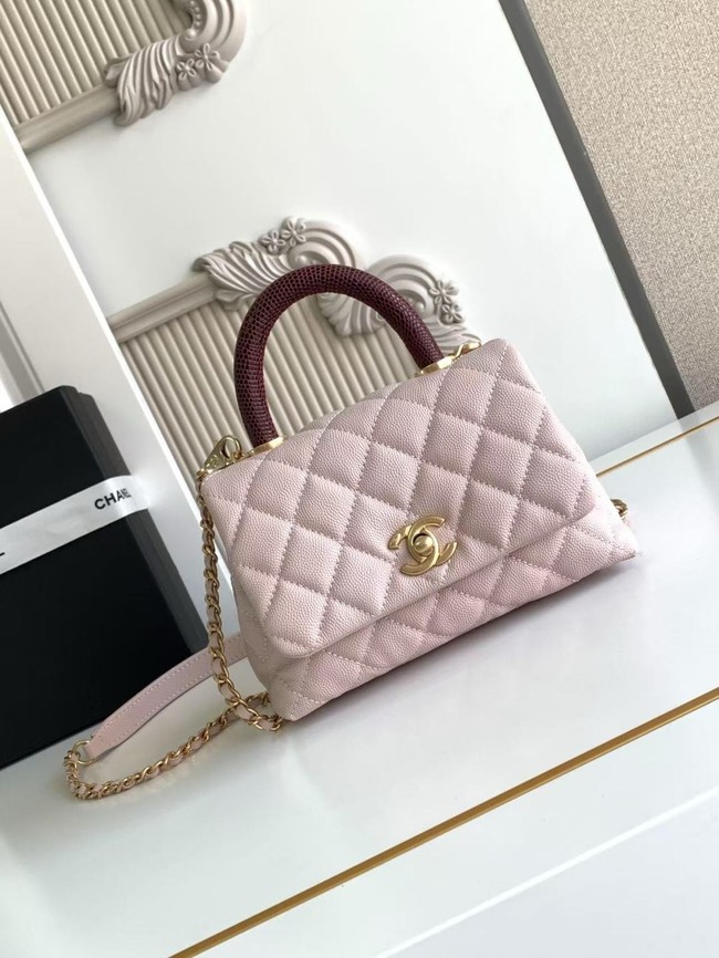 Chanel MINI FLAP BAG WITH TOP HANDLE AS2215-1