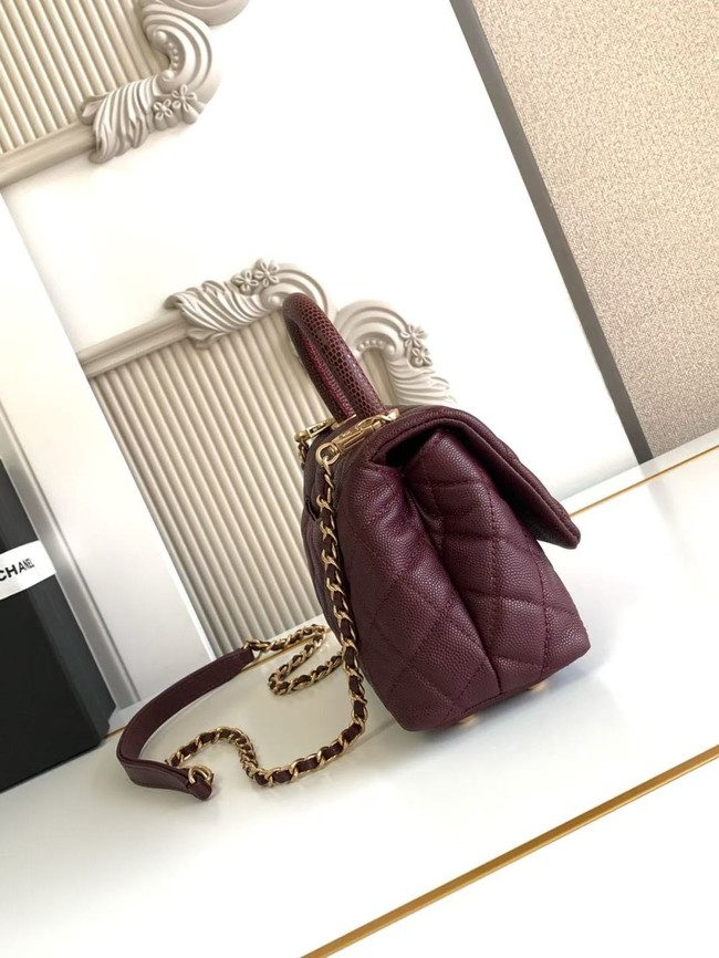 Chanel MINI FLAP BAG WITH TOP HANDLE AS2215-7