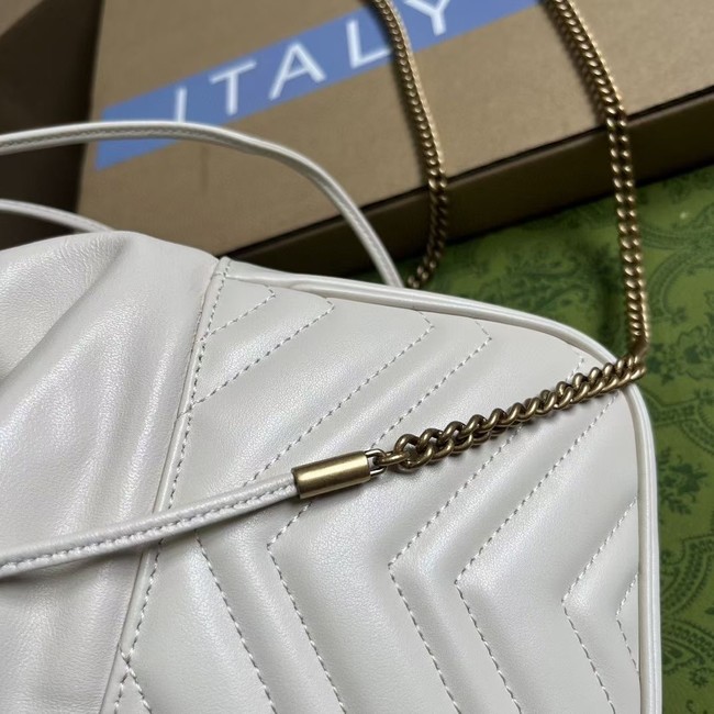 GUCCI GG MARMONT MINI SHOULDER BAG 746433 white