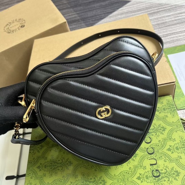 GUCCI GG MARMONT SMALL SHOULDER BAG 751628 BLACK