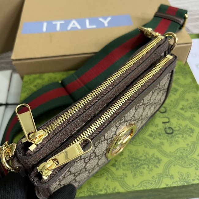 GUCCI OPHIDIA MINI BAG 724599 brown