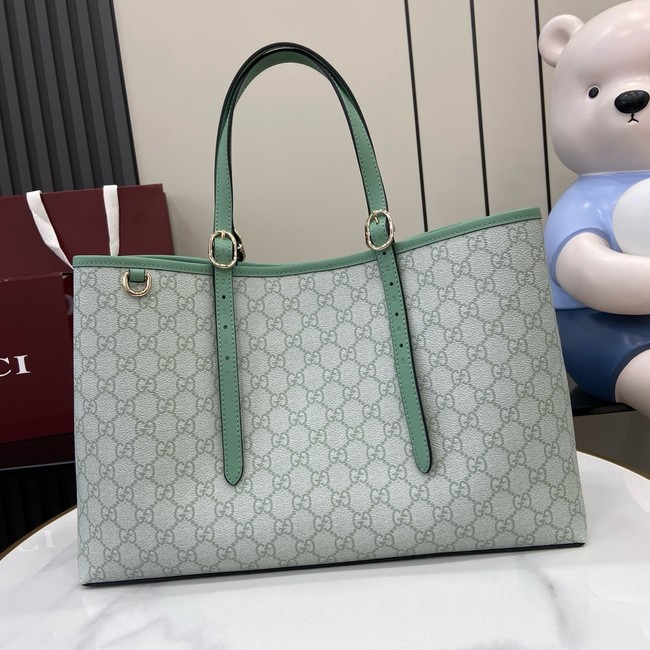 Gucci GG EMBLEM LARGE TOTE BAG 815213 Sage green
