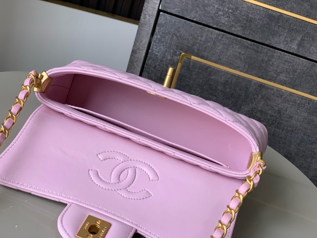 Chanel MINI FLAP BAG WITH TOP HANDLE AS5354 pink