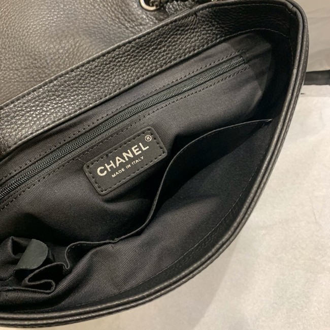 Chanel Grained Calfskin Shoulder Bag AS8095 black